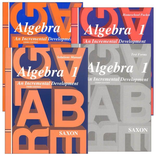 Saxon Math Algebra 1 Bundle w/Solutions Manual Saxon Math Algebra 1 Bundle w/Solutions Manual